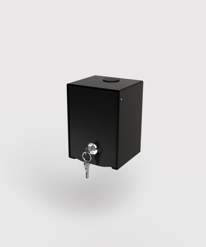 wall distributor 5602E in black door locked with key
