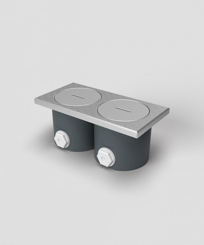 floor socket 7602A for outdoor use both lids closed