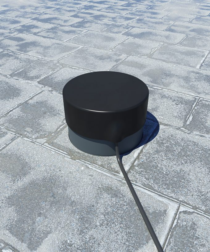 floor socket 7702A outdoor built in pavement with cap tube and cable
