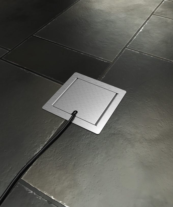 raised access floor socket 8501E built in the floor plugged in cable lid with cable outlet